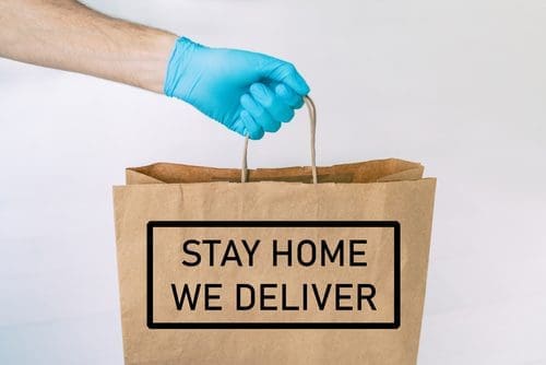 We deliver photo for coronavirus post