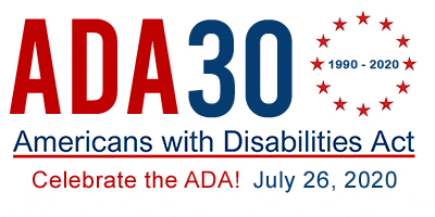 ADA 30 Years Celebration logo for accessibility post