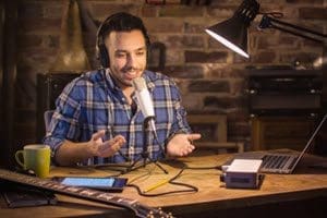 Podcaster photo for speaking at a conference post