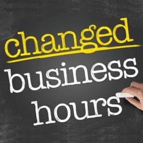 Updating business hours during COVID-19