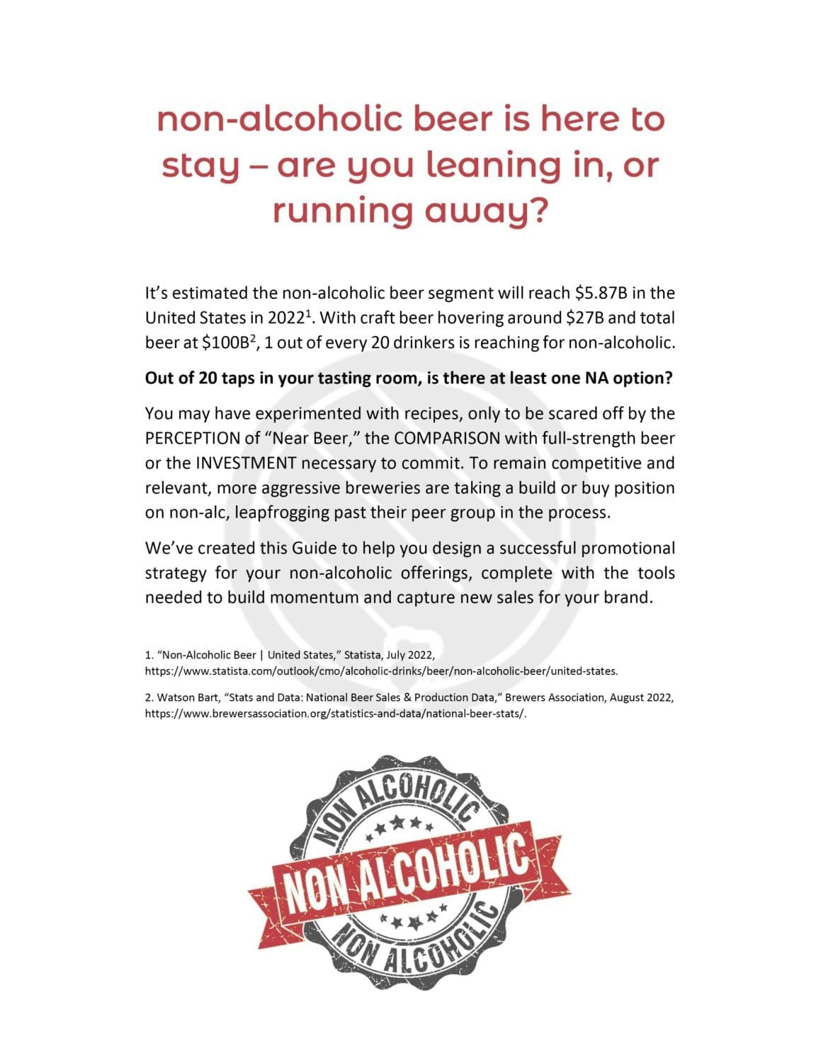 Non-Alcoholic Beverage Sample