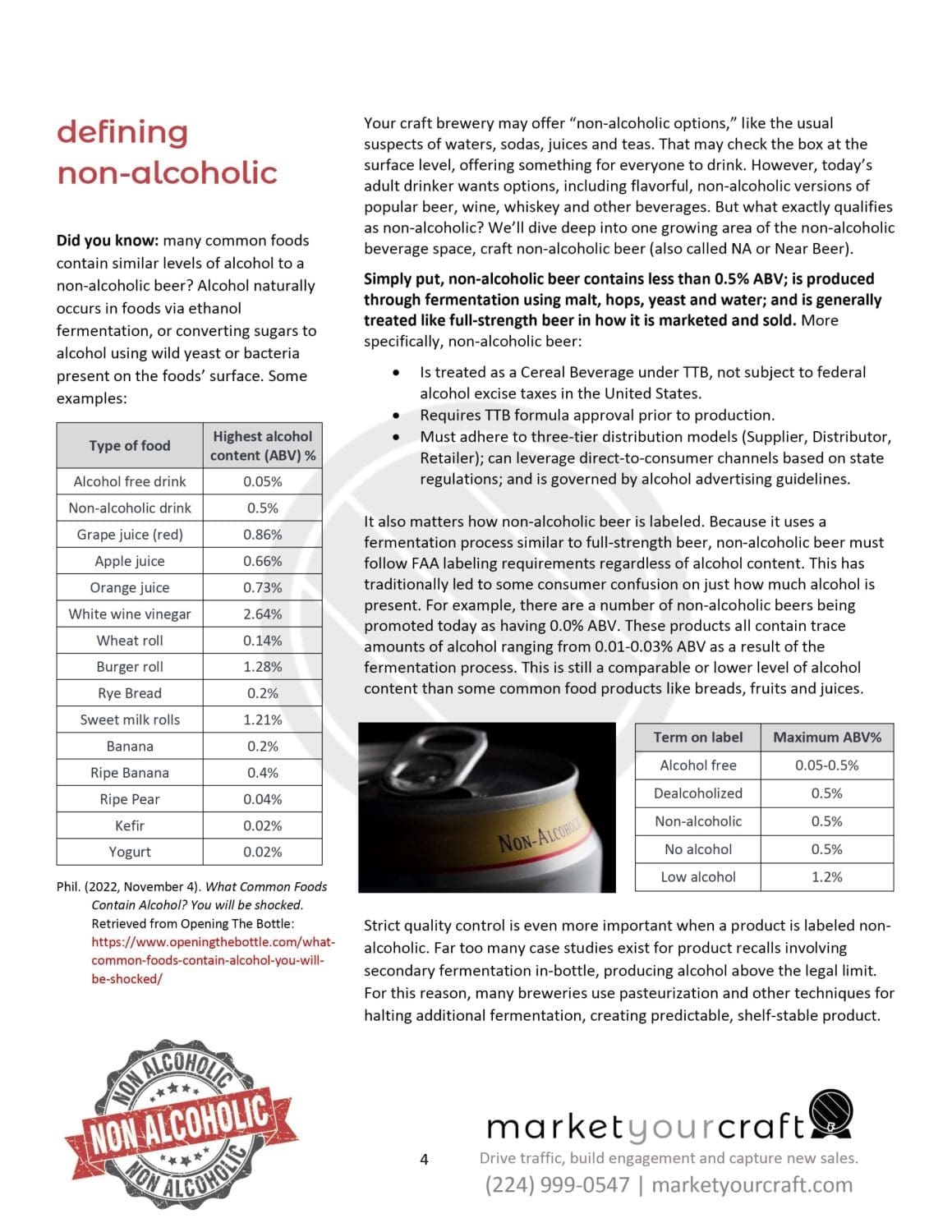 Non-Alcoholic Beverage Sample